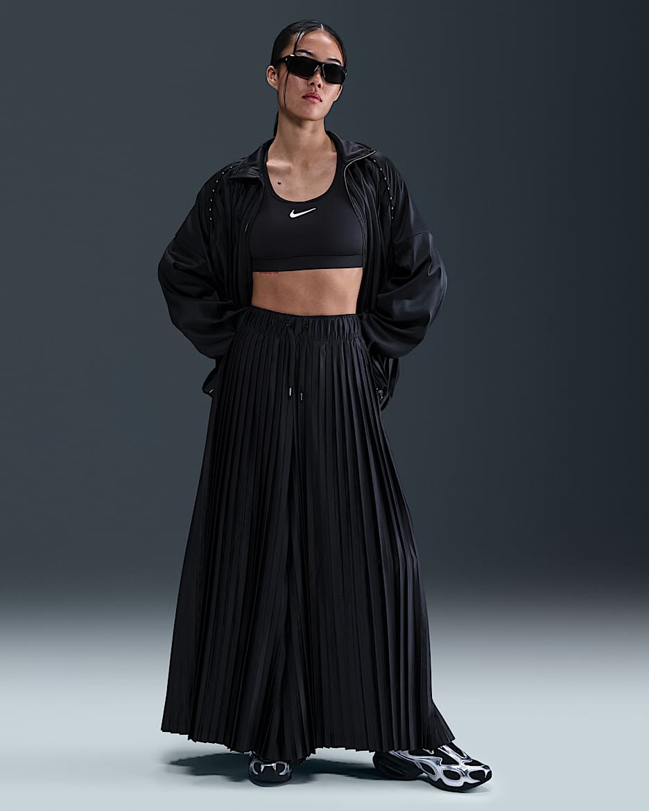 【Nike】★パンツ★ Women's Mid-Rise Pleated Track Pants Nike Sportswear Women's Mid-Rise Loose Jacquard Striped